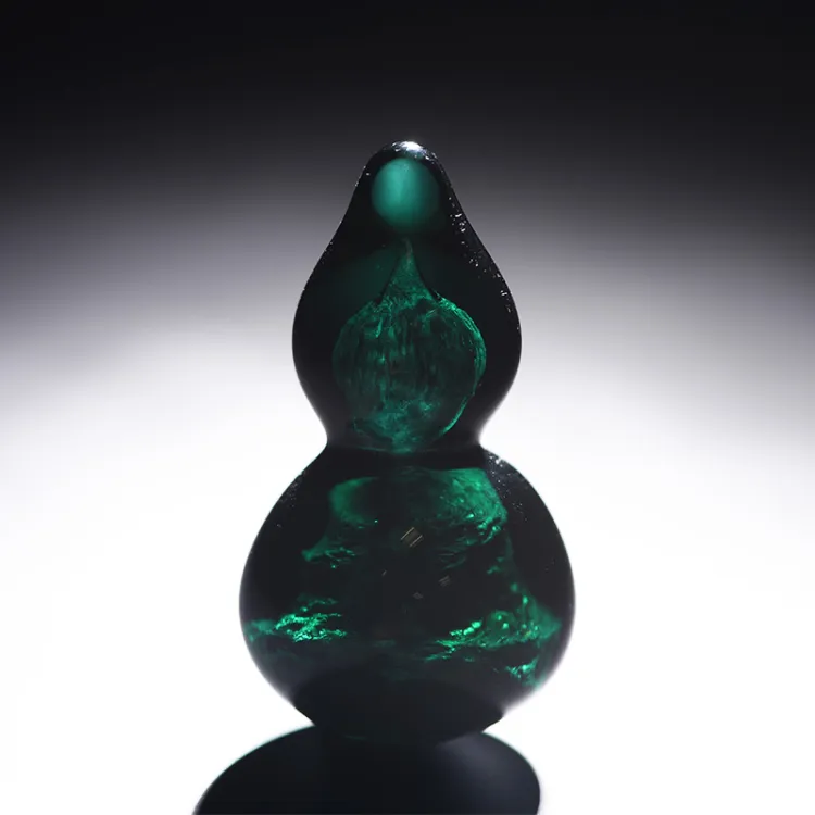 Terahertz Dark Green Gourd Pendant
